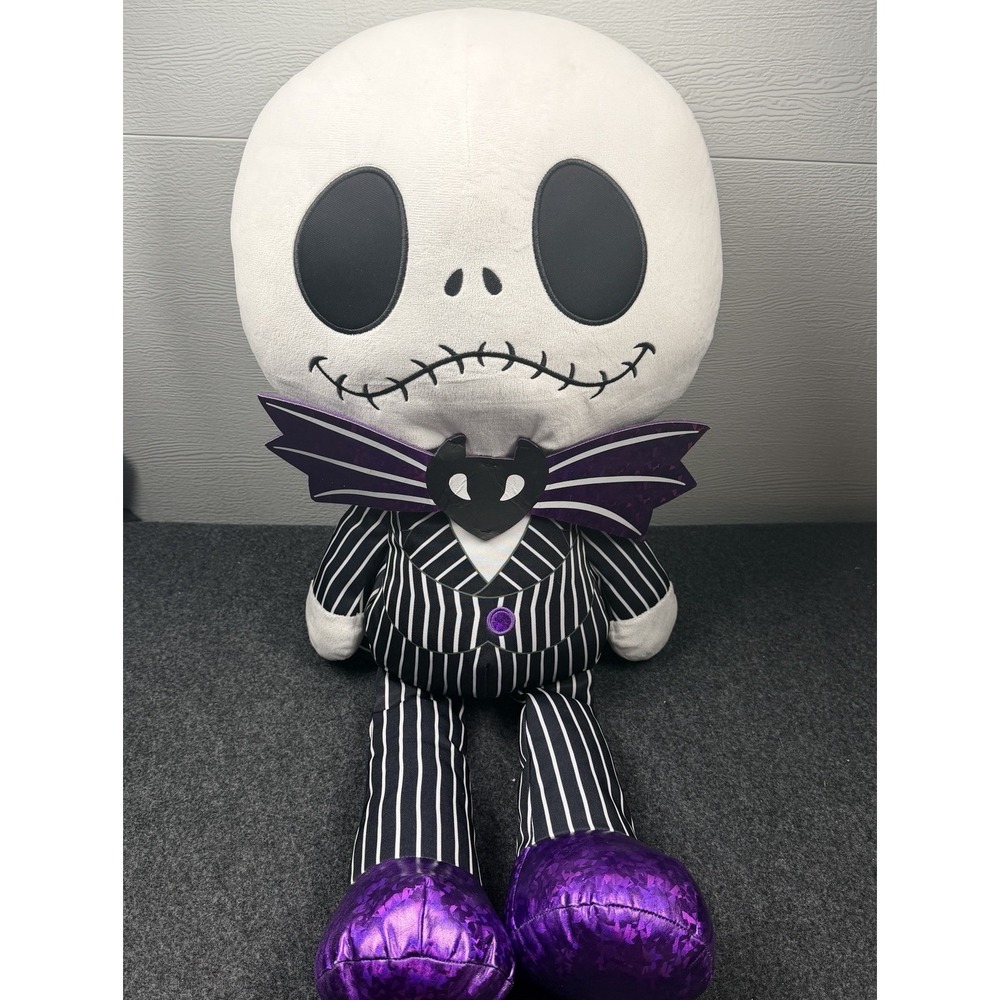 Disney Jack Skellington Jumbo Plush 31in Purple Nightmare Before Christmas